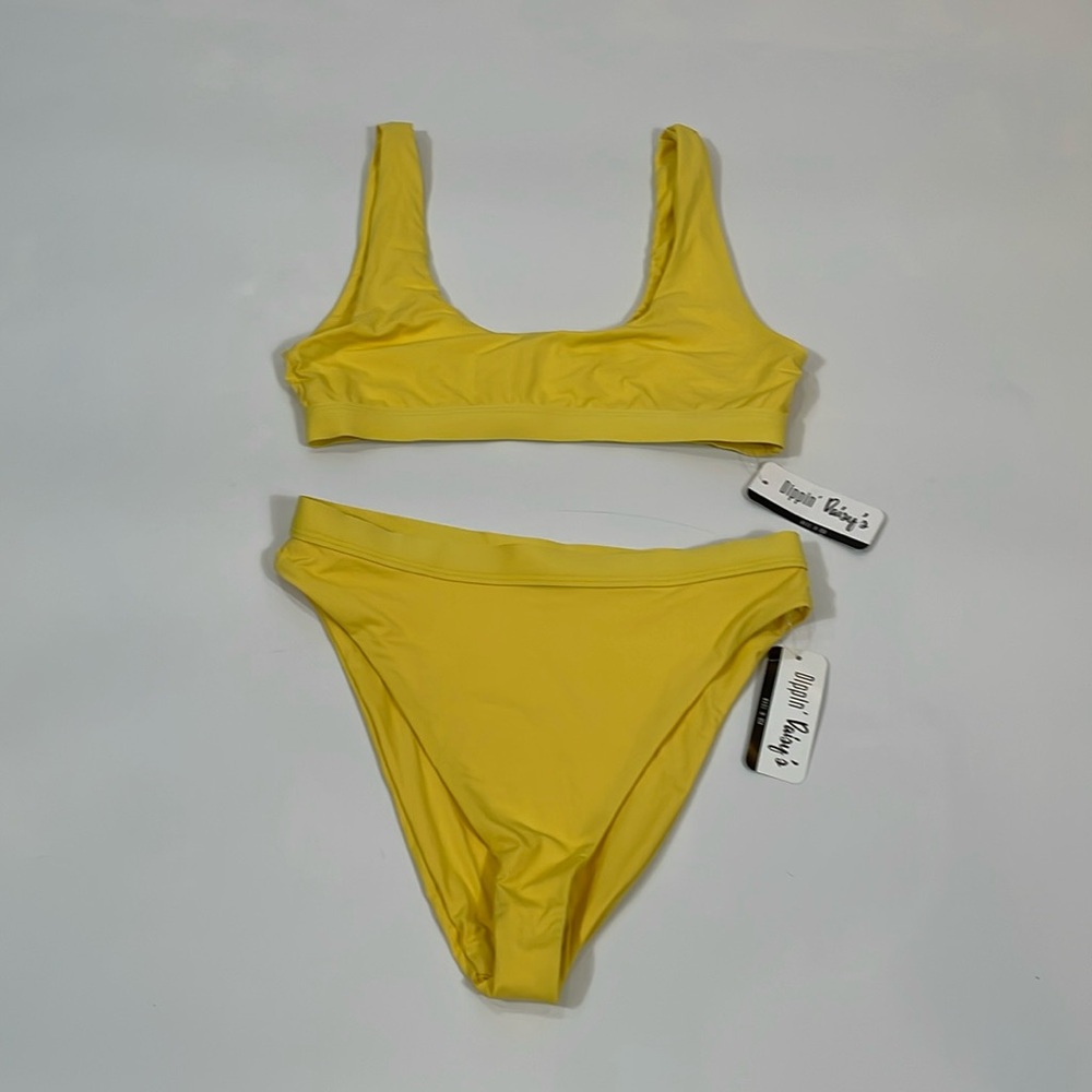 Dippin' Daisy's Bright Yellow Scoop Neck Bikini Set